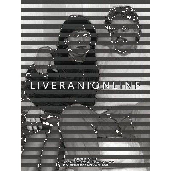 ARCHIVIO - Aldo Agroppi (Piombino, 14 aprile 1944) allenatore di calcio ed ex calciatore italiano, di ruolo centrocampista. nella foto Aldo Agroppi con la moglie nadia ©ARCHIVIO AG.ALDO LIVERANI SAS