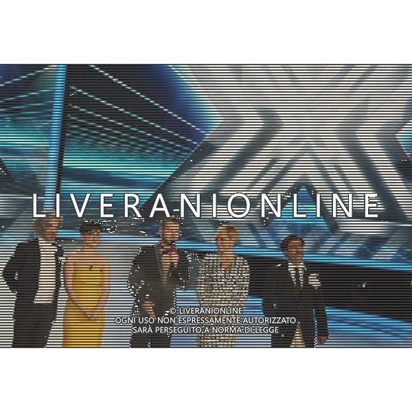 MILANO 17/11/2011 TRASMISSIONE TV \'SKY\' X FACTOR 5a EDIZIONE nella foto Alessandro Cattelan - ELIO - SIMONA VENTURA - MORGAN - ARISA PH.FIOCHI/AG ALDO LIVERANI SAS 