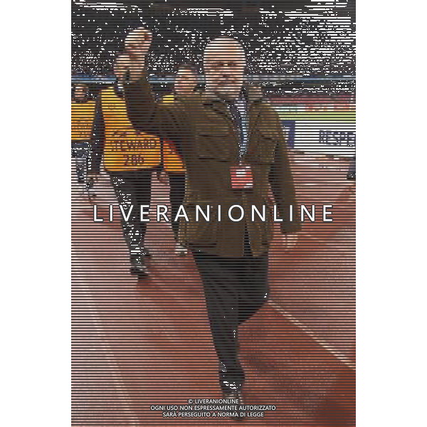 NAPOLI - MANCHESTER CITY CHAMPIONS LEAGUE 22/11/2011 NELLA FOTO: IL PRESIDENTE AURELIO DE LAURENTIIS ©MOSCA/AGENZIA ALDO LIVERANI SAS