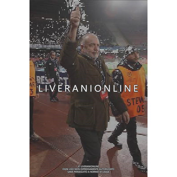 NAPOLI - MANCHESTER CITY CHAMPIONS LEAGUE 22/11/2011 NELLA FOTO: IL PRESIDENTE AURELIO DE LAURENTIIS ©MOSCA/AGENZIA ALDO LIVERANI SAS