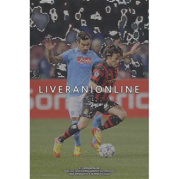 Napoli - 22/11/2011 - Stadio San Paolo - Uefa Champions League 2011/2012 - Fase a gironi (Gruppo A) - Napoli vs Manchester City - nella foto: david silva e lavezzi ezequiel å© Fabrizio Corradetti - Ag. Aldo Liverani sas