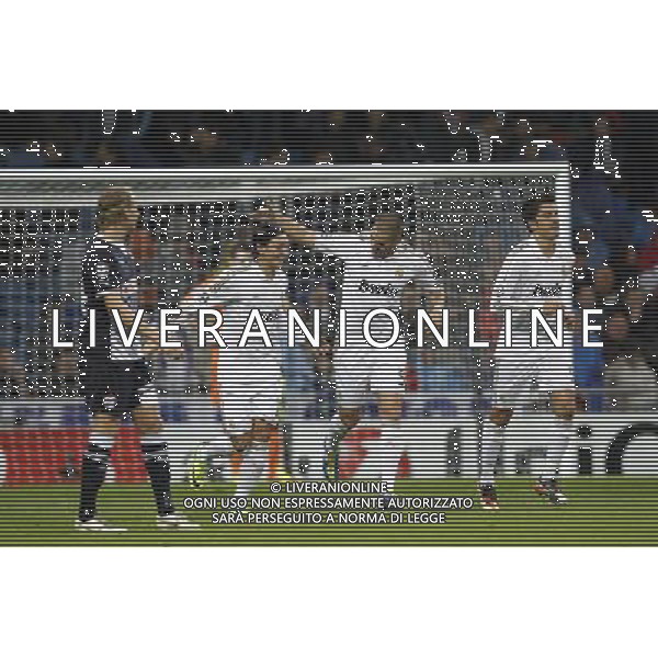 Real Madrid\'s Karim Benzema scores goal during Champions League match on november 22nd, 2011 Photo: Cid-Fuentes / Cebolla / ALFAQUI /AG ALDO LIVERANI REAL MADRID DINAMO ZAGABRIA CHAMPIONS LEAGUE - ITALY ONLY -