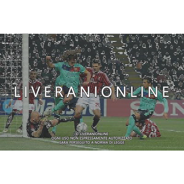 UEFA Champions League 2011/2012 Gruppo H Milano - 23.11.2011 Milan-Barcellona Nella Foto:occasione sanchez parata da abbiati /Ph.Vitez-Ag. Aldo Liverani