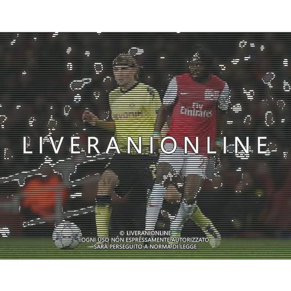 Arsenal\'s Kouassi Gervais \'Gervinho\' Yao and Borussia Dortmund\'s Marcel Schmelzer Football - UEFA Champions League - Group F - Arsenal London v Borussia Dortmund - Wed 23 Nov 2011 - Emirates Stadium - London - UK Foto: Michal Zemanek / Newspix.pl --- Newspix.pl AG ALDO LIVERANI S A S ONLY ITALY *** Local Caption *** www.newspix.pl mail us: info@newspix.pl call us: 0048 022 23 22 222 --- Polish Picture Agency by Ringier Axel Springer Poland