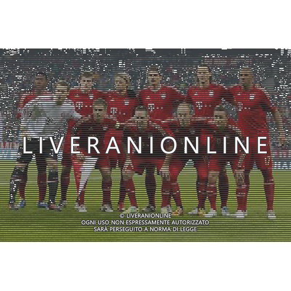 firo Fu§ball,Fussball, 22.11.2011 Champions League Saison 2011/2012 CL Vorrunde 5.Spieltag, Uefa Champions League, FC Bayern MŸnchen, Muenchen, FCB, CVF, Villarreal CF, 3 : 1, Mannschaft, Mannschaftsfoto, Bayern, hinten, v.l. David Alaba, Bayern, Toni Kroos, Bayern, Anatoliy Tymoshchuk, Bayern, Mario Gomez, Bayern, Daniel van Buyten, Bayern, Jerome Boateng, Bayern, vorne, v.l. Manuel Neuer, Bayern, Philipp Lahm, Bayern, Franck Ribery, Bayern, Arjen Robben, Bayern, Rafinha, Bayern, $worldrightsEs gelten unsere AGB, einsehbar auf www.firosportphoto.de copyright by firo sportphoto: Coesfelder Stra§e 207 48249 D † L M E N (Duelmen) www.firosportphoto.de mail@firosportphoto.de (V o l k s b a n k B o c h u m - W i t t e n ) BLZ.: 430 601 29 bayern monaco villareal/Agenzia Aldo Liverani Sas - ITALY ONLY *** Local Caption *** .