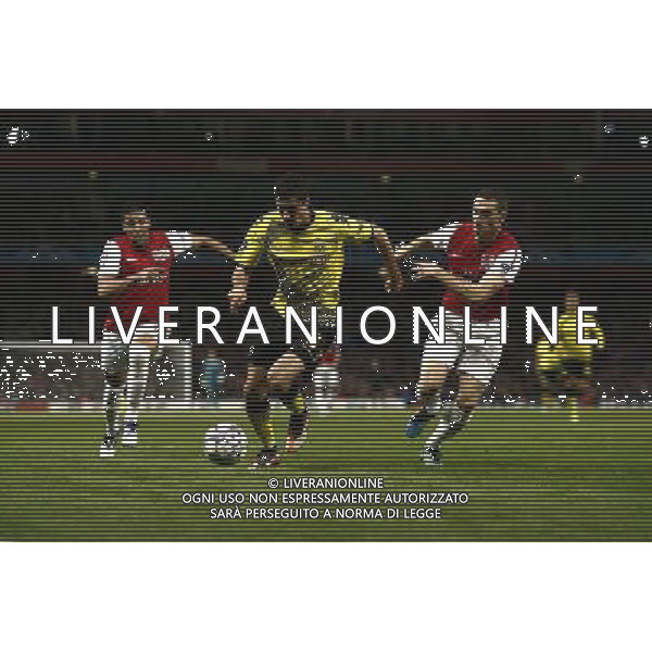 Borussia Dortmund\'s Robert Lewandowski in action during todays match Football - UEFA Champions League - Group F - Arsenal London v Borussia Dortmund - Wed 23 Nov 2011 - Emirates Stadium - London - UK Foto: Michal Zemanek / Newspix.pl LIGA MISTRZOW SEZON 2011/2012 PILKA NOZNA ARSENAL LONDYN vs BORUSSIA DORTMUND --- Newspix.pl - AG. ALDO LIVERANI SAS ITALY ONLY