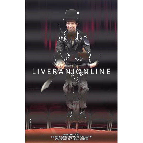 Nate Cooper performing at a press call to promote La Soiree, a new unique theatre show with a heady cocktail of cabaret, new burlesque and circus sideshows, Roundhouse, London. 24th November 2011 ©photoshot/AG ALDO LIVERANI SAS- ITALY ONLY -