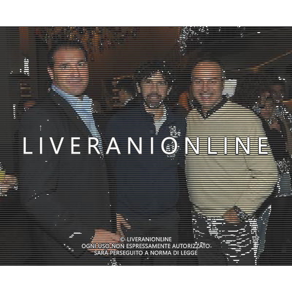 MILANO 28/11/2011 VIA INDUNO, 1 L\' AIC (ASSOCIAZIONE ITALIANA CALCIATORI) PRESENTA LA FELPA DELL\' ASSOCIAZIONE NELLA FOTO AMORUSO, DAMIANO TOMMASI ED ANTONIO CABRINI FOTO ROMANO/AG ALDO LIVERANI