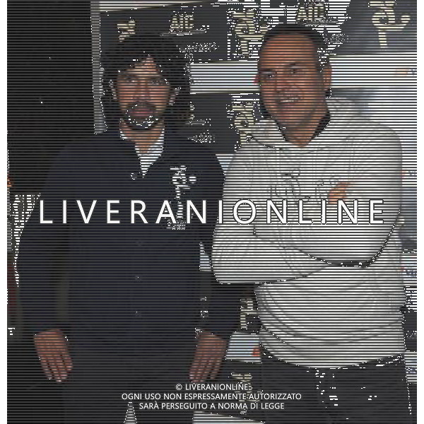 MILANO 28/11/2011 VIA INDUNO, 1 L\' AIC (ASSOCIAZIONE ITALIANA CALCIATORI) PRESENTA LA FELPA DELL\' ASSOCIAZIONE NELLA FOTO DAMIANO TOMMASI ED ANTONIO CABRINI FOTO ROMANO/AG ALDO LIVERANI