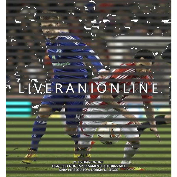 Stoke\'s Jermaine Pennant battles with kiev\'s Oleksandr Aliiev Football - UEFA Europa League Group E - Stoke City v Dynamo Kiev - Thu 01 Dec 2011 - Britannia Stadium - Stoke © CameraSport - 43 Linden Ave. Countesthorpe. Leicester. England. LE8 5PG - Tel: +44 (0) 116 277 4147 - admin@camerasport.com - www.camerasport.com EUROPA LEAGUE STOKE CITY - DYNAMO KIEV ©AG ALDO LIVERANI SAS ITALY ONLY *** Local Caption *** .
