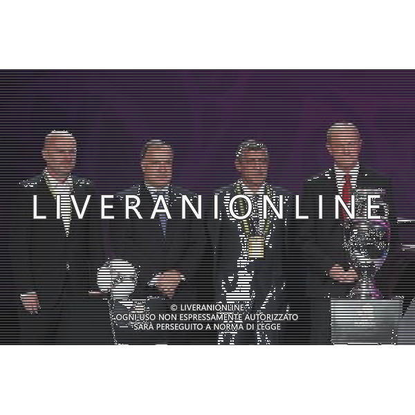 02.12.2011 KIJOW, UKRAINA, (KYIEV), PALAC UKRAINA (UKRAINA PALACE) UEFA EURO 2012 LOSOWANIE GRUP MISTRZOSTW EUROPY EURO 2012 (UKRAINA PALACE FINAL GROUP DRAW EURO 2012) NZ TRENERZY GRUPY A EURO 2012; MICHAL BILEK (L), DICK ADVOCAAT, FERNANDO SANTOS, FRANCISZEK SMUDA FOTO LUKASZ GROCHALA/CYFRASPORT/NEWSPIX.PL --- Newspix.pl AG ALDO LIVERANI S A S ONLY ITALY *** Local Caption *** www.newspix.pl mail us: info@newspix.pl call us: 0048 022 23 22 222 --- Polish Picture Agency by Ringier Axel Springer Poland