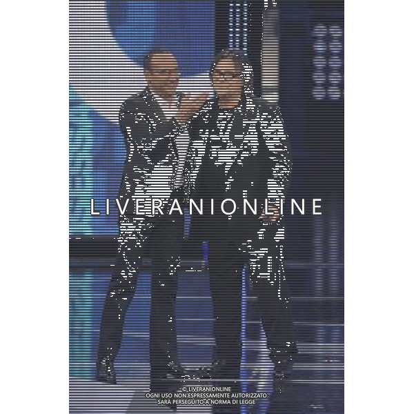 Roma - Trasmissione tv: \' I MIGLIORI ANNI\' nella foto: CARLO CONTI - RENATO ZERO © Corradetti - Ag. Aldo Liverani sas 