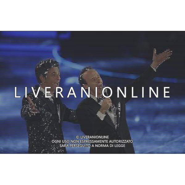 TRASMISSIONE TELEVISIVA \' IL PIU\' GRANDE SPETTACOLO DOPO IL WEEK END\' CONDOTTO DA ROSARIO FIORELLO NELLA FOTO CON ROBERTO BENIGNI ©CORRADETTI/AGENZIA ALDO LIVERANI SAS