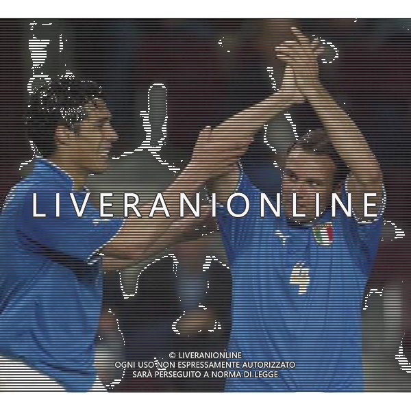 Neuchatel (Svizzera) 30/04/2003 Svizzera - Italia Amichevole nella foto Cristiano Zanetti Agenzia Aldo Liverani