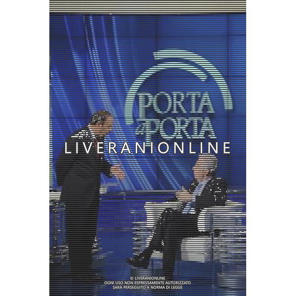 IL PRESIDENTE DEL CONSIGLIO MARIO MONTI OSPITE DELLA TRASMISSIONE TELEVISIVA \'PORTA A PORTA\' CONDOTTA DA BRUNO VESPA - ROMA 06/12/2011 ©CORRADETTI/AGENZIA ALDO LIVERANI SAS
