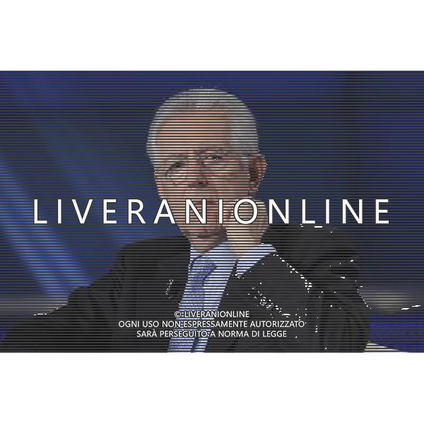 IL PRESIDENTE DEL CONSIGLIO MARIO MONTI OSPITE DELLA TRASMISSIONE TELEVISIVA \'PORTA A PORTA\' CONDOTTA DA BRUNO VESPA - ROMA 06/12/2011 ©CORRADETTI/AGENZIA ALDO LIVERANI SAS