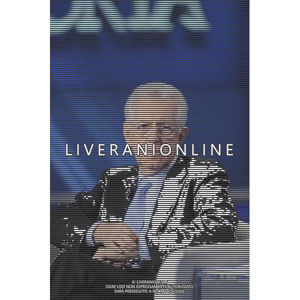 IL PRESIDENTE DEL CONSIGLIO MARIO MONTI OSPITE DELLA TRASMISSIONE TELEVISIVA \'PORTA A PORTA\' CONDOTTA DA BRUNO VESPA - ROMA 06/12/2011 ©CORRADETTI/AGENZIA ALDO LIVERANI SAS