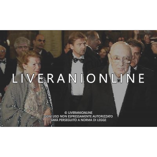 MILANO 7/12/2011 PRIMA DELLA SCALA NELLA FOTO GIORGIO NAPOLITANO CON LA MOGLIE CLIO FOTO ROMANO/AG ALDO LIVERANI