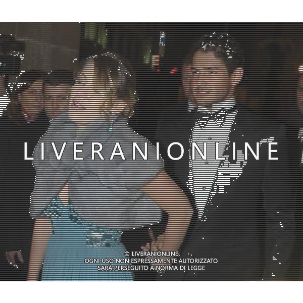 MILANO 7/12/2011 PRIMA DELLA SCALA NELLA FOTO BARBARA BERLUSCONI E PATO FOTO ROMANO/AG ALDO LIVERANI