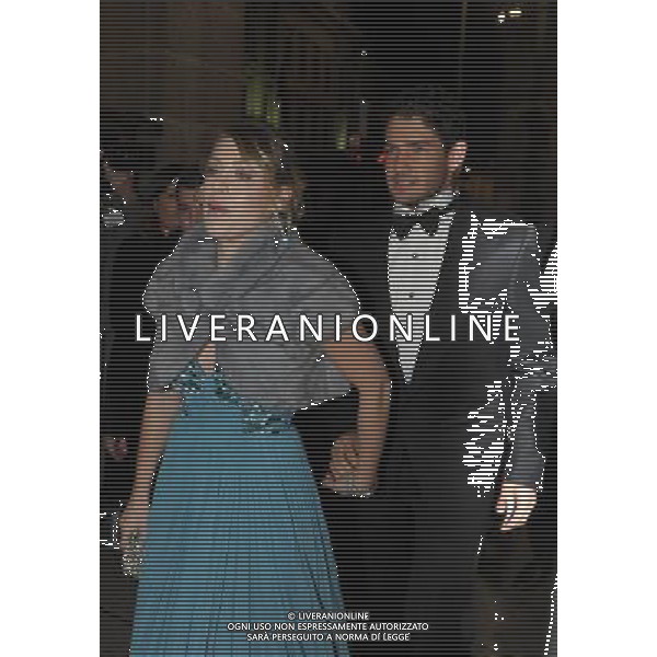 MILANO 7/12/2011 PRIMA DELLA SCALA NELLA FOTO BARBARA BERLUSCONI E PATO FOTO ROMANO/AG ALDO LIVERANI