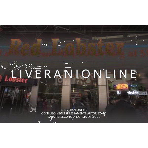 A Red Lobster restaurant in Times Square in New York is seen on Tuesday, March 17, 2009. Darden Restaurants, which owns Red Lobster as well as Olive Garden and Longhorn Steakhouse, announced that its third-quarter profit fell 15% from the year-ago period citing a poor economy is causing restaurant patrons to shun casual dining and prepare more meals at home. ©PHOTOSHOT/ALDO LIVERANI SAS