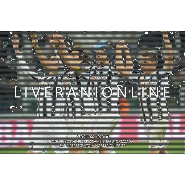 Coppa Italia TIM - Ottavi di finale Torino 8-12-2011 Juventus - Bologna nella foto: esultanza Juve a fine gara foto Roberto Garavaglia - ag. Aldo Liverani sas