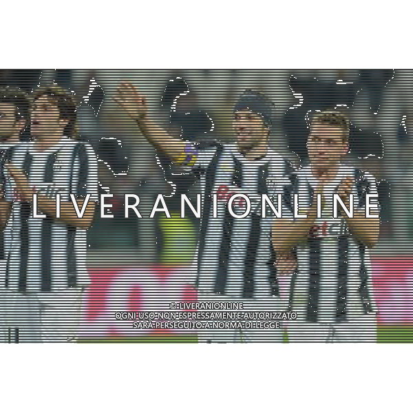 Coppa Italia TIM - Ottavi di finale Torino 8-12-2011 Juventus - Bologna nella foto: esultanza Juve a fine gara foto Roberto Garavaglia - ag. Aldo Liverani sas