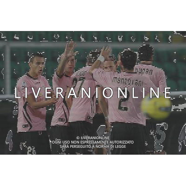 Palermo - Siena Coppa Italia Tim Cup 13-12-2011 Nella foto: esultanza di ilicic festeggiato dopo il secondo gol del 2-2 ©SERGI/AGENZIA ALDO LIVERANI SAS 