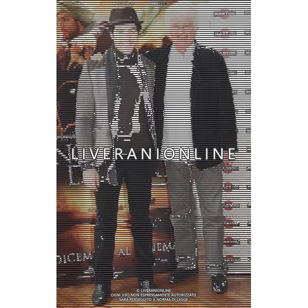 MILANO 14/12/2011 TERRAZZA MARTINI PHOTOCALL DEL FILM IL PRINCIPE DEL DESERTO NELLA FOTO JEAN - JACQUES ANNAUD - TAHAR RAHIM PH.FIOCHI/ALDO LIVERANI