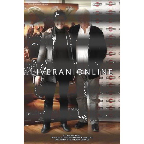MILANO 14/12/2011 TERRAZZA MARTINI PHOTOCALL DEL FILM IL PRINCIPE DEL DESERTO NELLA FOTO JEAN - JACQUES ANNAUD - TAHAR RAHIM PH.FIOCHI/ALDO LIVERANI