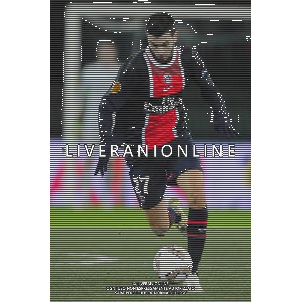 20111214 Paris Saint Germain-Athletic Club Bilbao Stade: Parc des Princes 2011 Football UEFA Europa League Phase de groupes David Lopez (Bilbao) - Javier Pastore (PSG) - EUROPA LEAGUE - ©AG ALDO LIVERANI SAS - ITALY ONLY - 