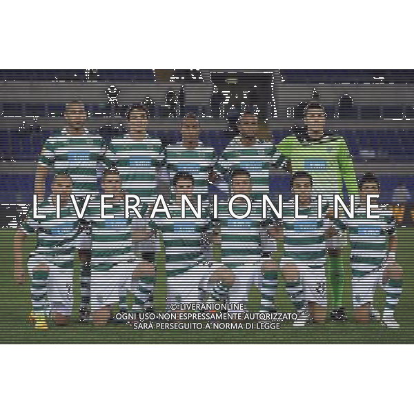 Roma - 14/12/2011 - Stadio Olimpico - Uefa Europa League 2011/2012 - Fase a gironi (Gruppo D) - Lazio vs Sporting Lisbona - nella foto: La formazione dello Sporting Lisbona å© Fabrizio Corradetti - Ag. Aldo Liverani sas