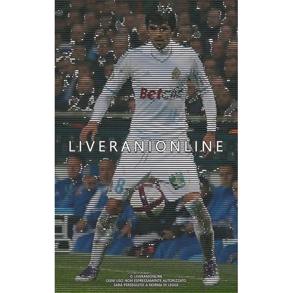 ©JESSICA GUITER CODIGNOLA/WORLDPICTURES/MAXPPP ; SPORT / FOOTBALL / 27 NOVEMBRE 2011 / LIGUE 1 ORANGE / 15EME JOURNEE / OLYMPIQUE DE MARSEILLE vs PSG / L\'OM S\'IMPOSE 3 A 0 FACE AUX PSG GRACE A DES BUTS DE LOIC REMY, MORGAN AMALFITANO ET ANDRE AYEW / CHAMPIONNAT DE FRANCE DE FOOTBALL / SAISON 2011 - 2012 / LUCHO GONZALEZ / OM CALCIO - OLIMPIQUE MARSIGLIA ©AG ALDO LIVERANI SAS - ITALY ONLY -