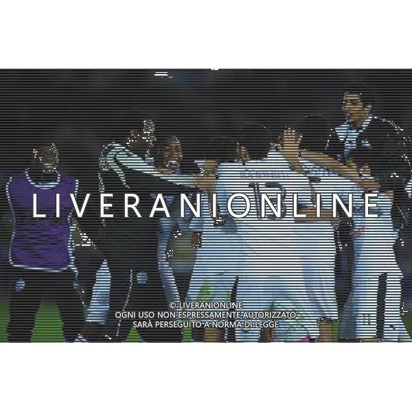 (111218) --YOKOHAMA, Dec. 18, 2011 -- Players of Qatar\'s Al sadd celebrate victory after the third place play-off match against Japan\'s Kashiwa Reysol at the Club World Cup in Yokohama, Japan, Dec. 18, 2011. Al Sadd won 5-3 in the penalty shootout. Ji Chunpeng) (jyc) ©photoshot/Agenzia Aldo Liverani Sas - ITALY ONLY - Al Sadd - Kashiwa Reysol durante il terzo posto al Mondiale per Club a Yokohama, in Giappone, Dec. 18, 2011. Al Sadd ha vinto 5-3 ai calci di rigore.