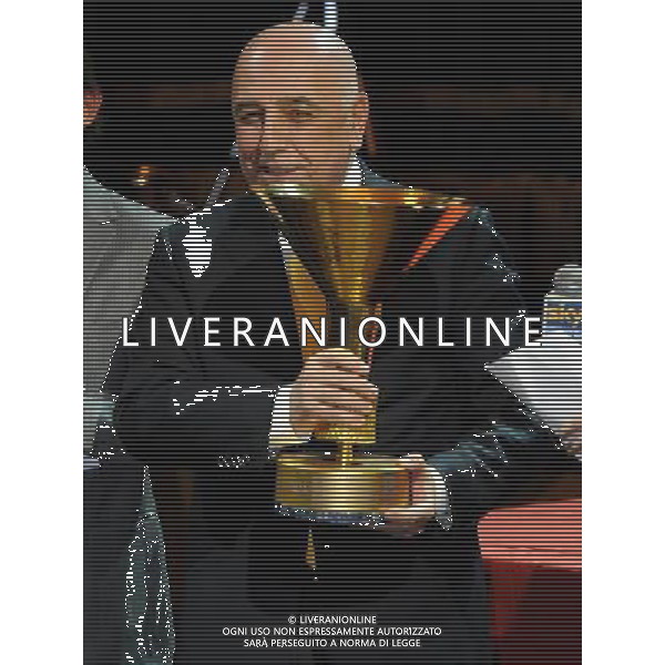 Assemblea Ordinaria Lega Calcio Serie A Desenzano del Garda (Brescia) - 19.12.2011 Nella Foto:galliani con lo scudetto /Ph.Vitez-Ag. Aldo Liverani