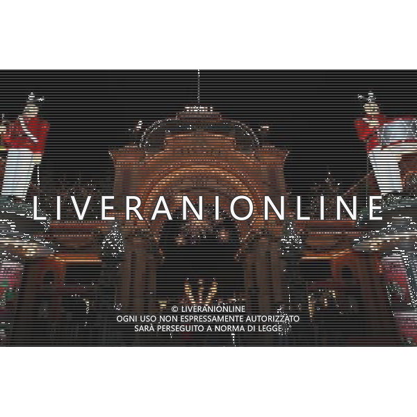 (111221) -- COPENHAGEN, Dec. 21, 2011 () -- The gate of Tivoli Garden is seen decorated with lights for the upcoming Christmas in Copenhagen, Denmark, Dec. 20, 2011. (/Yang Jingzhong) (zf) ©PHOTOSHOT/ALDO LIVERANI SAS - ITALY ONLY -