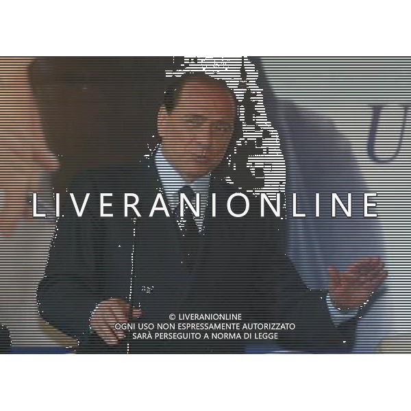 MILANO 24/5/2004 PALAZZO ISIMBARDI PRESENTAZIONE CAMPAGNA ELETTORALE DI OMBRETTA COLLI NELLA FOTO SILVIO BERLUSCONI FOTO MARIO ROMANO/AG ALDO LIVERANI