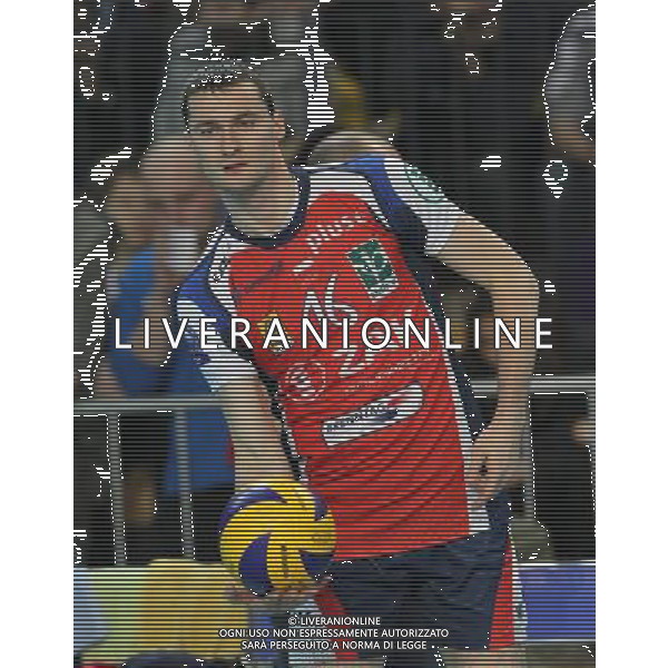 22.12.2011 - Jastrzebie Zdroj CEV Voleyball Champions League Zaksa Kedzierzyn-Kozle (czerwone) - Trentino Volley (biale) n/z. Michal Ruciak Fot. Michal Chwieduk / EDYTOR.net / Newspix.pl --- Newspix.pl ITALY ONLY- CEV Voleyball Champions League Zaksa Kedzierzyn-Kozle (czerwone) - Trentino Volley (biale) ©AG ALDO LIVERANI SAS *** Local Caption *** .