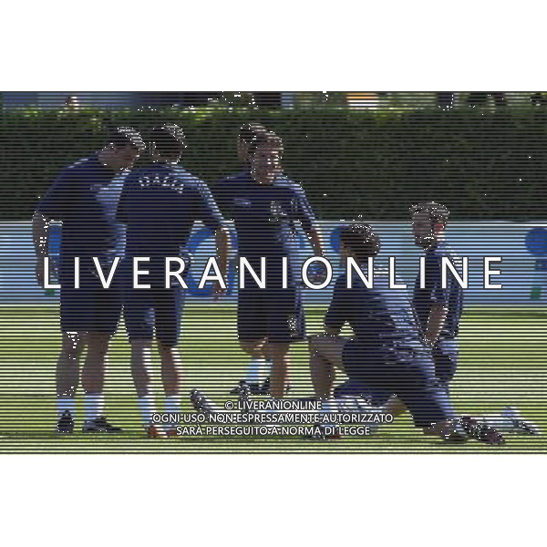 NAZIONALE ITALIANA A COVERCIANO 25/05/2004 NELLA FOTO ALLENAMENTO ITALIA AGENZIA ALDO LIVERANI