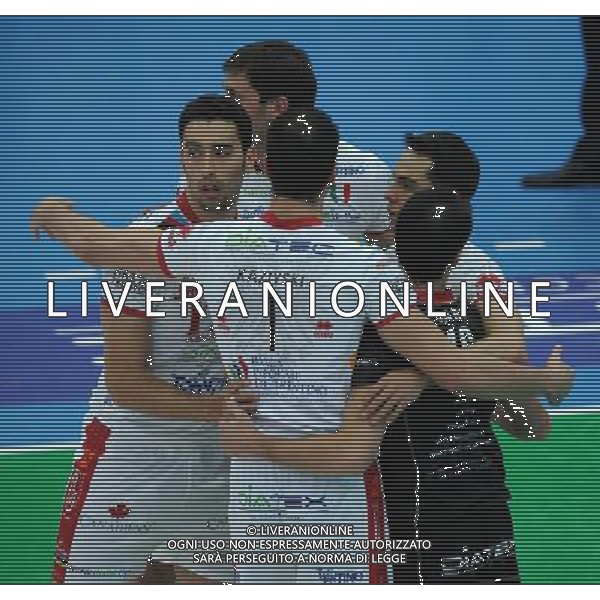 Lega Volley Serie A1 Maschile 2011/2012 12Á Giornata Trento - 29.12.2011 Itas Diatec Trentino-Marmi Lanza Verona Nella Foto:Trento Gruppo Esulta /Ph.Vitez-Ag. Aldo Liverani