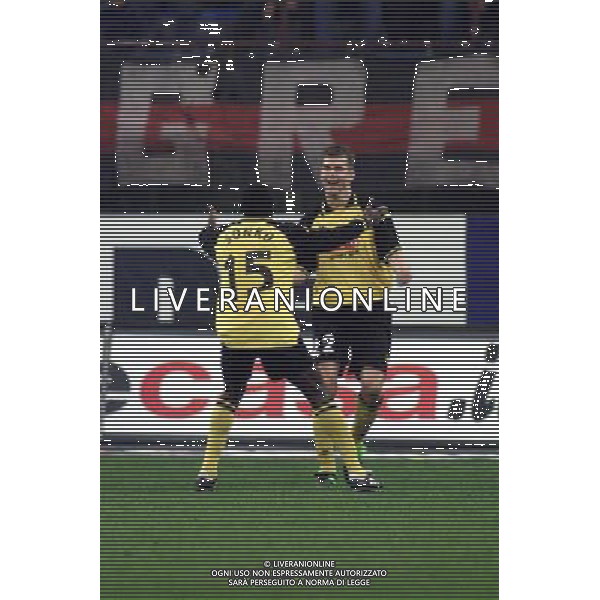 MILANO, 28-02-02 DFP/MARCO LUSSOSO MILAN - RODA (COPPA UEFA) NELLA FOTO: ESULTANZA RODA AG ALDO LIVERANI S A S