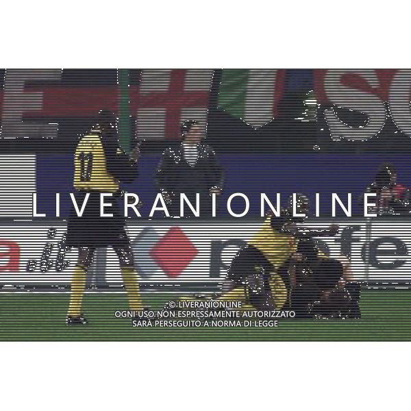 MILANO, 28-02-02 DFP/MARCO LUSSOSO MILAN - RODA (COPPA UEFA) NELLA FOTO: ESULTANZA RODA AG ALDO LIVERANI S A S