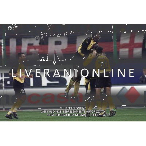 MILANO, 28-02-02 DFP/MARCO LUSSOSO MILAN - RODA (COPPA UEFA) NELLA FOTO: ESULTANZA RODA AG ALDO LIVERANI S A S
