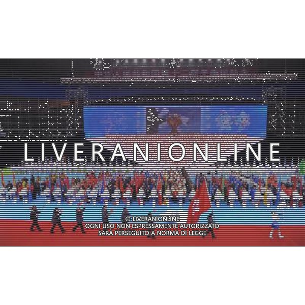 (120103) -- CHANGCHUN, Jan. 3, 2012 () -- The delegation of China\'s Hong Kong walk into the venue of the opening ceremony of the 12th National Winter Games in Changchun, capital of northeast China\'s Jilin Province, Jan. 3, 2012. (/Li Ziheng) (jyc) - Xinhua/Photoshot - ag.aldo liverani sas italy only CINA - CERIMONIA DI APERTURA DEI 12mi GIOCHI INVERNALI NAZIONALI A CHANGCHUN