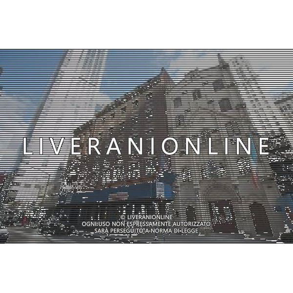 The former St. George\'s Syrian Catholic Church, right, on Washington Street in Lower Manhattan is seen on Monday, January 2, 2011. The church and the adjacent building, the former Downtown Community House, center, a settlement house, are all that remains of the Little Syria neighborhood in downtown. The construction of the World Trade Center and the entrance and exit ramps to the Brooklyn Battery Tunnel razed many of the buildings of the community. (å Richard B. Levine) ©PHOTOSHOT/AG ALDO LIVERANI SAS - ITALY ONLY - *** Local Caption *** .