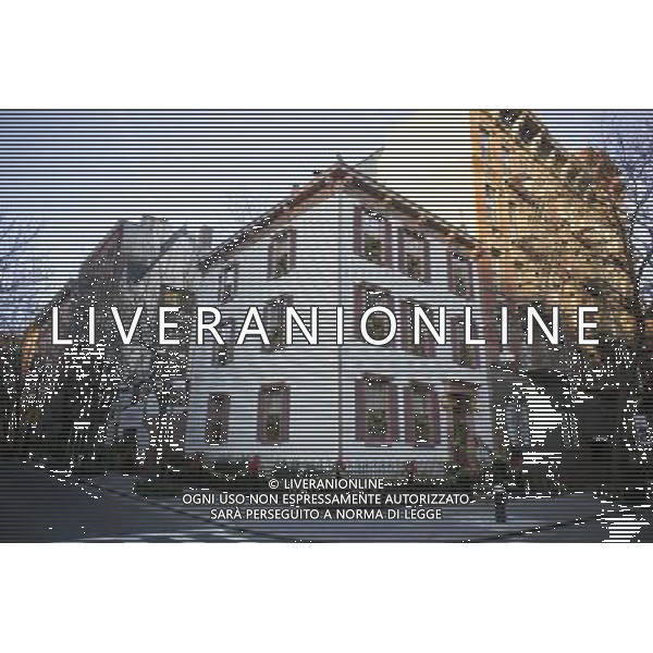 Historic home on Grove Street in the West Village neighborhood of New York seen on Sunday, January 1, 2012. Wood-frame house built by William Hyde in 1822.(Œ Richard B. Levine) ©PHOTOSHOT/AG ALDO LIVERANI SAS - ITALY ONLY - *** Local Caption *** .