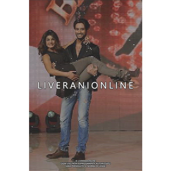 Roma - 04/01/2012 - Auditorium Rai - Presentazione della trasmissione TV \' Ballando con le stelle \' - nella foto: Alex Belli e Samantha Togni Œ© Fabrizio Corradetti - Ag. Aldo Liverani sas