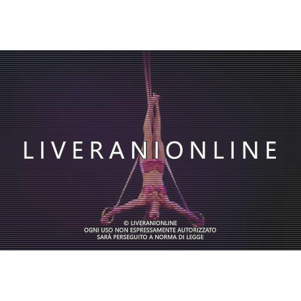 Artists from Cirque Du Soleil: Totem perform at Royal Albert Hall on January 4, 2012 in London, England. Picture Zenon Stefaniak ©photoshot/Agenzia Aldo Liverani Sas - ITALY ONLY - Artisti del Cirque Du Soleil durante le Prove dello spettacolo \'Totem\' al Royal Albert Hall di Londra, Inghilterra 4 gennaio 2012