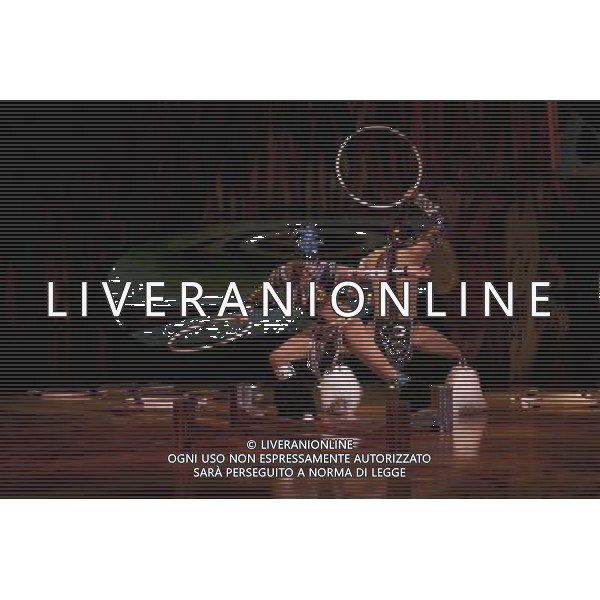 Artists from Cirque Du Soleil: Totem perform at Royal Albert Hall on January 4, 2012 in London, England. Picture Zenon Stefaniak ©photoshot/Agenzia Aldo Liverani Sas - ITALY ONLY - Artisti del Cirque Du Soleil durante le Prove dello spettacolo \'Totem\' al Royal Albert Hall di Londra, Inghilterra 4 gennaio 2012