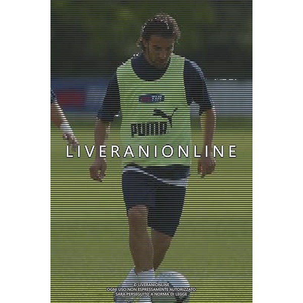 NAZIONALE ITALIANA A COVERCIANO 27/05/2004 NELLA FOTO DEL PIERO ALESSANDRO AGENZIA ALDO LIVERANI